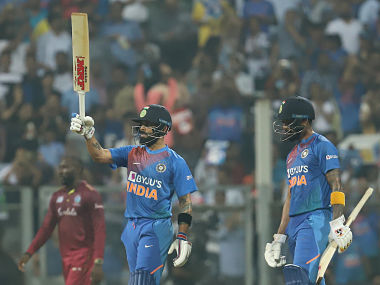 India vs West Indies: Virat Kohli, KL Rahul dazzle with bat as hosts clinch series with 67-run victory in 3rd T20I India vs West Indies: Virat Kohli, KL Rahul dazzle with bat as hosts clinch series with 67-run victory in 3rd T20I