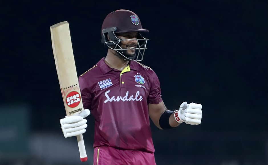 Shai Hope was the other centurion for the visitors. His unbeaten knock of 102, which included seven fours and a maximum, helped the visitors chase down India’s total of 287 with 13 balls to spare. AP 