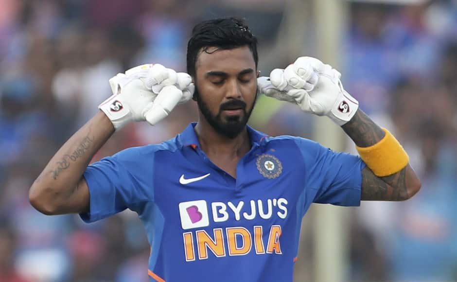 Sharma’s partner KL Rahul also slammed a century as the duo added 227 for the opening stand. AP 