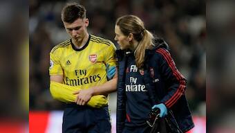 Premier League: Arsenal full-back Kieran Tierney facing extended spell on sidelines after dislocating shoulder against West Ham