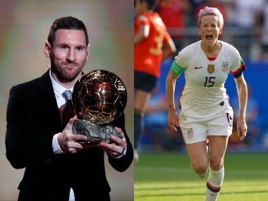 Ballon d’Or 2019: Barcelona's Lionel Messi wins award for record sixth time, Megan Rapinoe bags her first Ballon d’Or 2019: Barcelona's Lionel Messi wins award for record sixth time, Megan Rapinoe bags her first