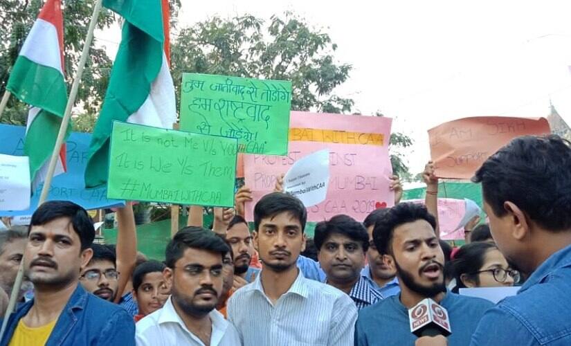 The rally was meant to take place at Churchgate station, but was later shifted to CSMT. Firstpost/Neerja Deodhar