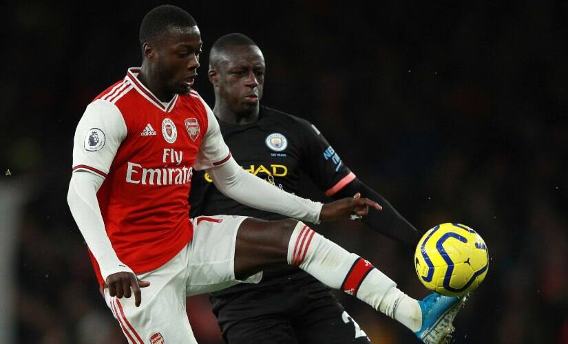 Arsenal's record signing Nicolas Pepe has so far struggled at the club. AP