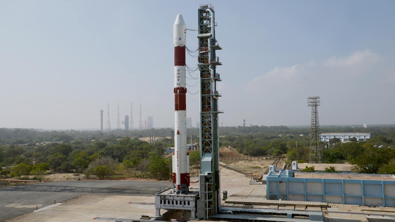 PSLV-C44 mission on the launchpad. Image: ISRO