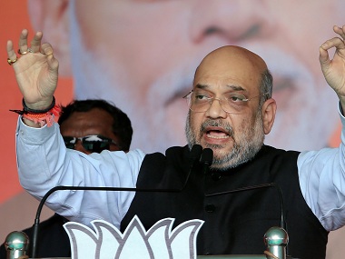At poll rally in Jharkhand's Poreyahat, Amit Shah says 'sky-touching' Ram temple will be built in Ayodhya within four months At poll rally in Jharkhand's Poreyahat, Amit Shah says 'sky-touching' Ram temple will be built in Ayodhya within four months