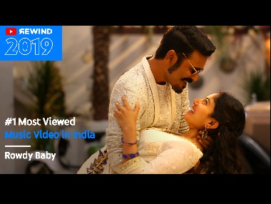 Dhanush, Sai Pallavi's Rowdy Baby becomes India's most trending YouTube video of 2019 Dhanush, Sai Pallavi's Rowdy Baby becomes India's most trending YouTube video of 2019