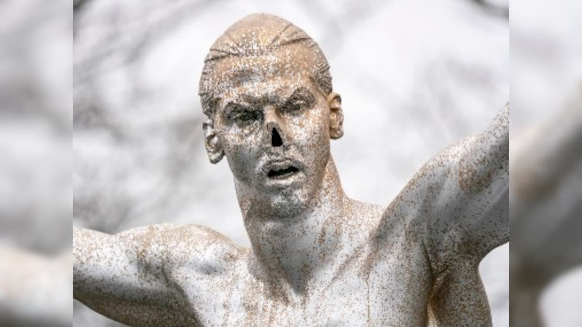 Vandals chop nose off of Zlatan Ibrahimovic's statue in Stockholm after star's investment in Swedish club Hammarby