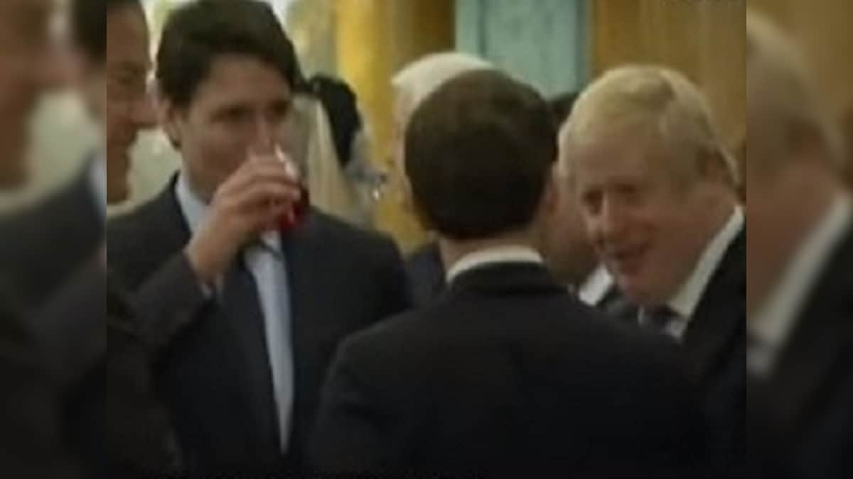 Justin Trudeau, Boris Johnson, Emmanuel Macron caught 'gossiping' about Donald Trump in unguarded moment at NATO summit