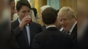 Justin Trudeau, Boris Johnson, Emmanuel Macron caught 'gossiping' about Donald Trump in unguarded moment at NATO summit