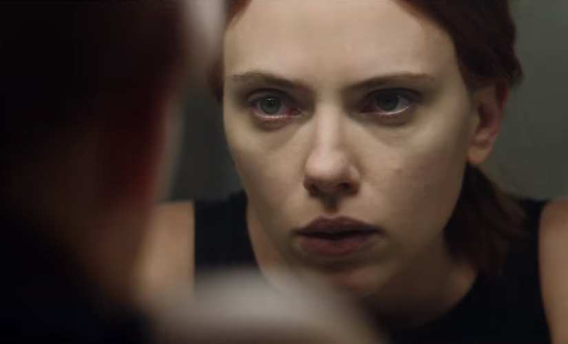 Scarlett Johansson in a still from Black Widow. Image from YouTube