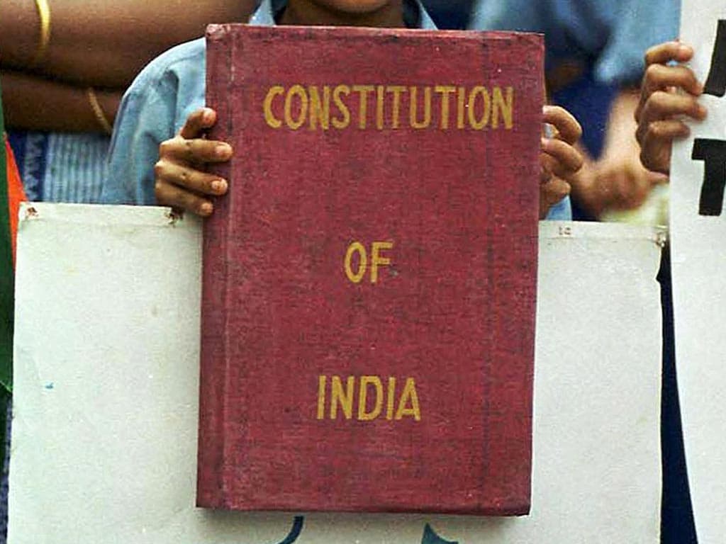 The Constitution of India. Image: AFP