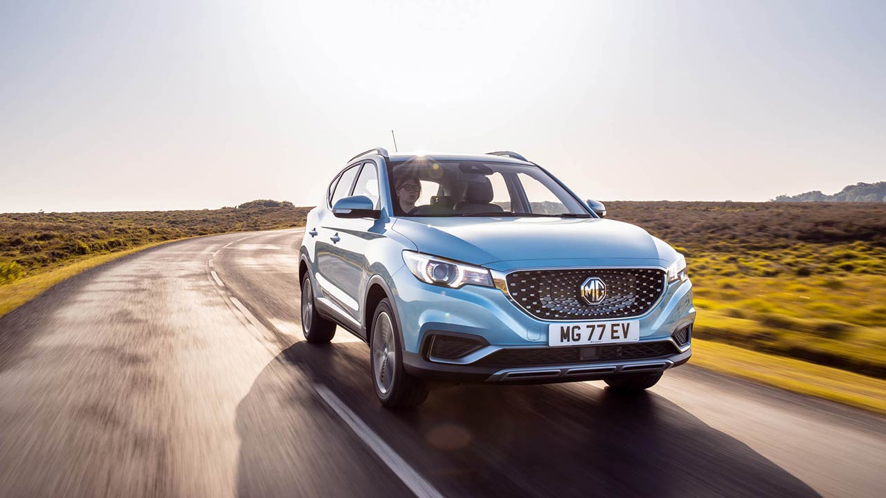 MG ZS EV unveiled in India.