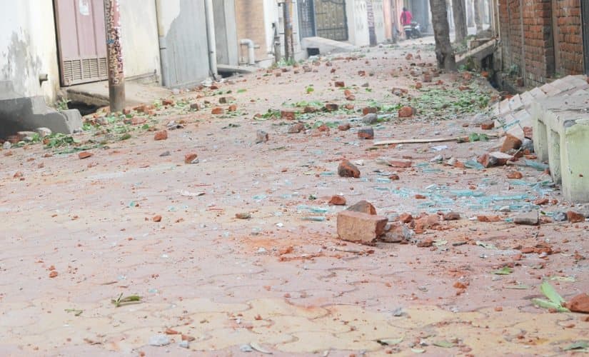 The aftermath of the clash between the Muzaffarnagar Police and protesters. Firstpost/Gulfam