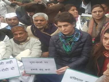 Citizenship Amendment Act protests: Priyanka Gandhi Vadra holds sit-in at India Gate over Delhi Police action against Jamia Milia Islamia students
