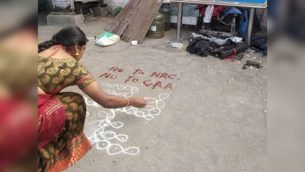 Eight, including 5 women, briefly held in Chennai for staging anti-CAA protests by drawing 'rangolis'; DMK slams police action