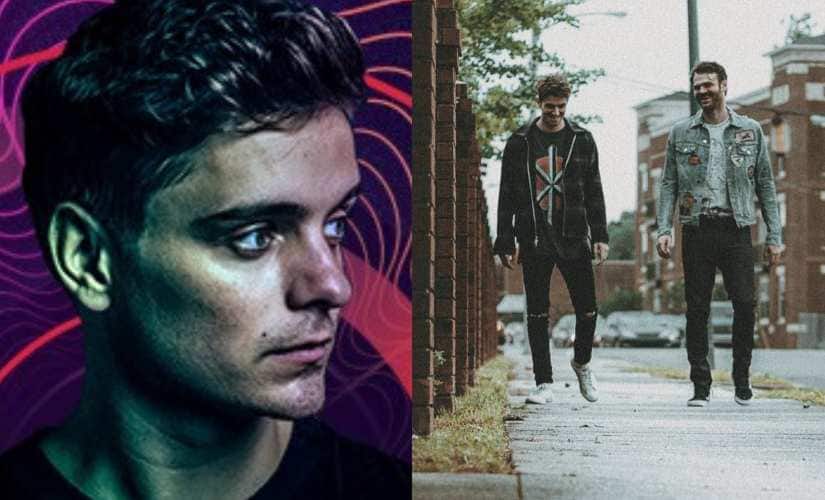Martin Garrix and The Chainsmokers. Images from Twitter