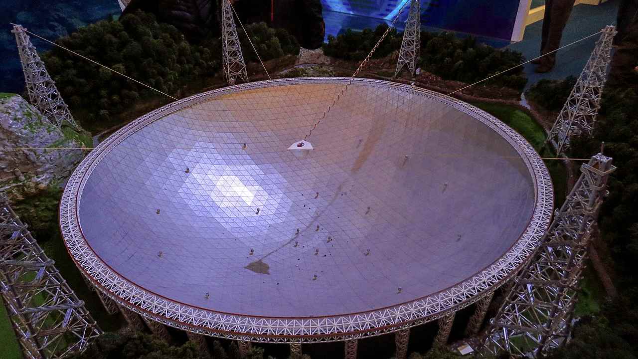 The Five-hundred-meter Aperture Spherical Telescope in China. Image credit: Wikipedia 