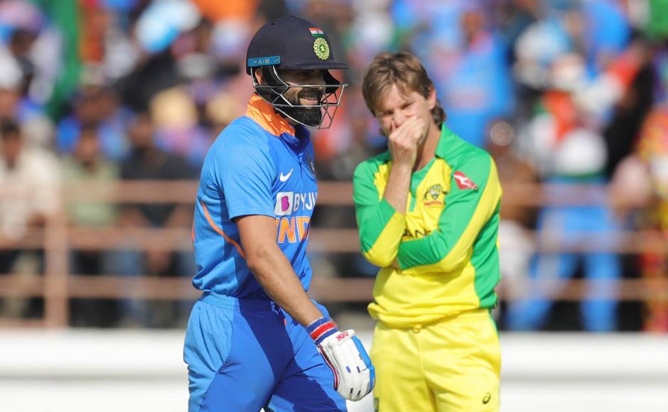 Virat Kohli, who came in at his regular number three position, was dismissed by Adam Zampa for the fifth time in his ODI career but the Indian skipper played a terrific knock of 78 which was studded with six classy fours. Sportzpics 