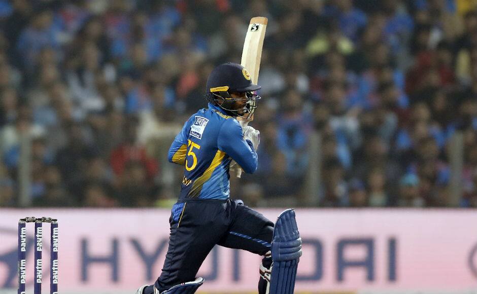 Dhananjaya de Silva played a lone hand of 57 off 36 balls but is was not enough to help the hosts reach anywhere close to India’s mammoth total. AP