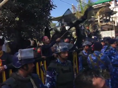 On way to attend Assam Republic Day programmes, Himanta Biswa Sarma and BJP MLA shown black flags by anti-CAA protesters On way to attend Assam Republic Day programmes, Himanta Biswa Sarma and BJP MLA shown black flags by anti-CAA protesters