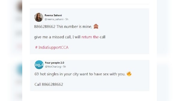 From 'free Netflix subs' to 'hot chats', how dubious accounts are enticing Twitter users into calling pro-CAA toll free number