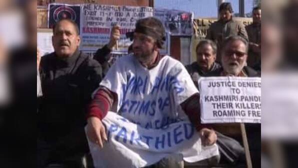 Kashmiri Pandits stage peaceful sit-in outside Raj Bhavan in Jammu to mark 30 years of exile, seek return and rehabilitation in Valley