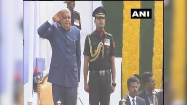 Republic Day: West Bengal governor Jagdeep Dhankhar unfurls Tricolour, presides over ceremonial march by armed forces in Kolkata’s Red Road