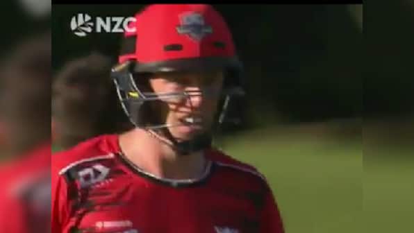 New Zealand's Leo Carter lights up Super Smash to become seventh cricketer to hit six sixes in an over