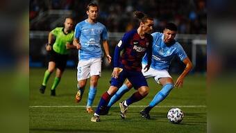 Copa del Rey: Antoine Griezmann's late goals save Barcelona against Ibiza in Round of 32; Read Madrid beat Unionistas