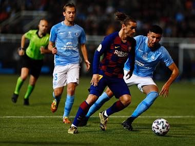 Copa del Rey: Antoine Griezmann's late goals save Barcelona against Ibiza in Round of 32; Read Madrid beat Unionistas Copa del Rey: Antoine Griezmann's late goals save Barcelona against Ibiza in Round of 32; Read Madrid beat Unionistas