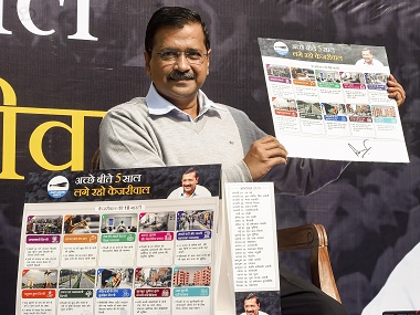 Delhi Assembly polls: Arvind Kejriwal releases 'guarantee card', promises free bus rides for students, mohalla marshals for women's safety Delhi Assembly polls: Arvind Kejriwal releases 'guarantee card', promises free bus rides for students, mohalla marshals for women's safety