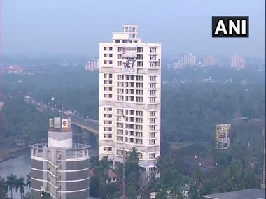 55-meter-high Jain Coral Cove demolished in Kochi for violating CRZ norms; third building razed after SC order 55-meter-high Jain Coral Cove demolished in Kochi for violating CRZ norms; third building razed after SC order