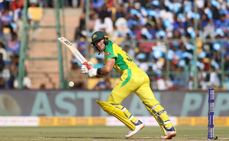 Marnus Labuschagne notched up his maiden ODI fifty with a boundary off Shami’s delivery in the 31st over. He played a knock of 54 off 64 deliveries. Sportzpics