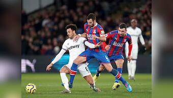 FA Cup: Crystal Palace skipper Luka Milivojevic shown red card for an off-the-ball clash after referee consults VAR screen