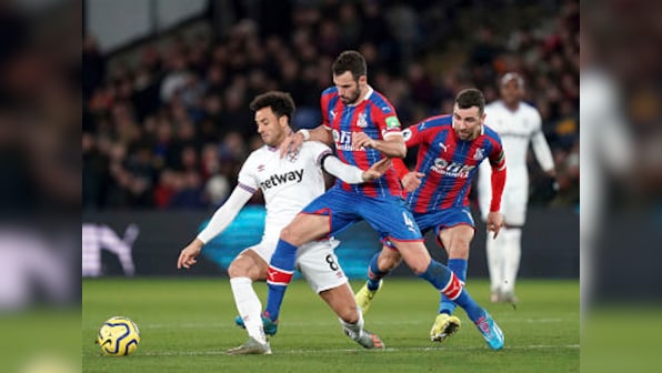 FA Cup: Crystal Palace skipper Luka Milivojevic shown red card for an off-the-ball clash after referee consults VAR screen