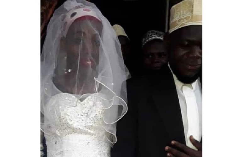 Mohammed Mutumba and “wife” Swabullah Nabukeera on their wedding day – | Image: Daily Monitor