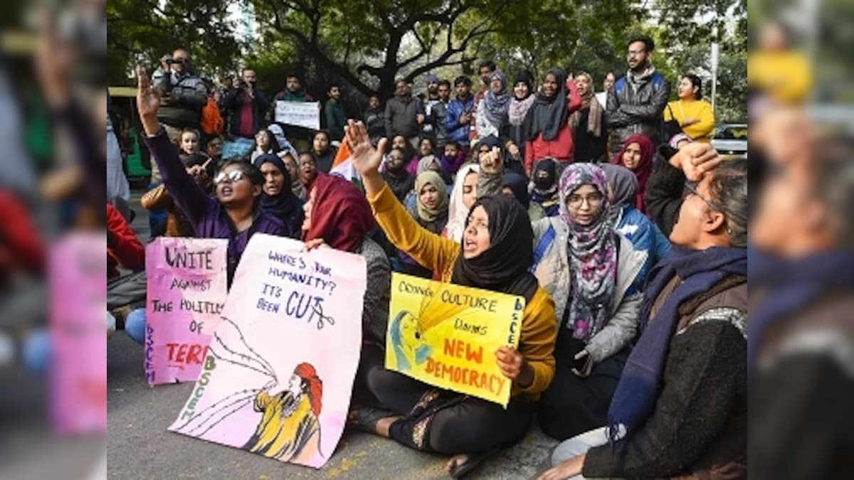 Women from different faiths don hijabs during sit-in at Jantar Mantar to protest attacks on Muslim women during anti-CAA stir