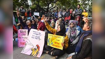 Women from different faiths don hijabs during sit-in at Jantar Mantar to protest attacks on Muslim women during anti-CAA stir