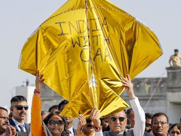 Battle over CAA reaches skies: Kites with messages for and against amended citizenship law flown in Gujarat on Makar Sankranti