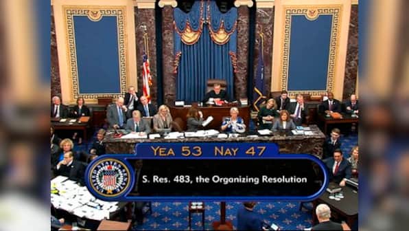 Republicans block subpoenas for new proof as US Senate debates norms of trial on Day One; moderates force last-minute reversal in pro-Trump rules
