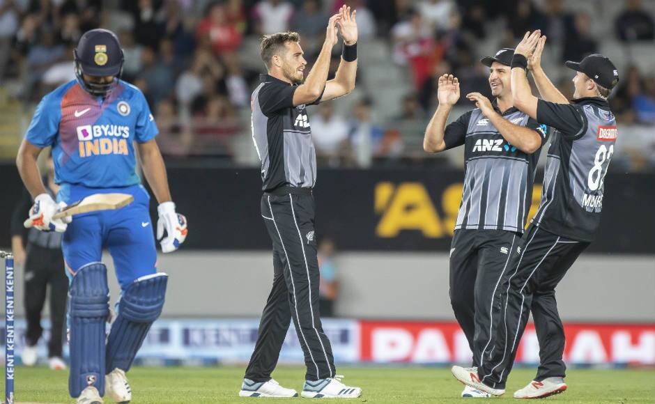 Tim Southee was the standout bowler for the Black Caps and picked up two crucial wickets, those of skipper Virat Kohli and opener Rohit Sharma. However, he eventually had to come to terms with another drubbing at the hand of the Men in Blue. AP 