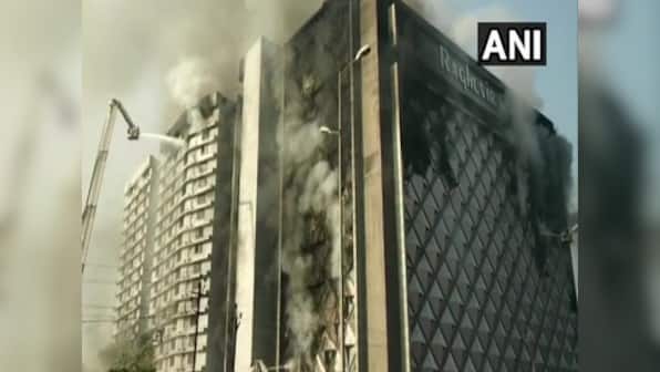 Gujarat: Massive blaze breaks out at seven-storey textile market in Surat; 60 fire engines rushed to spot
