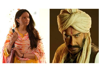 Tanhaji vs Chhapaak box office collection: Ajay Devgn film inches closer to Rs 200 cr mark; Deepika Padukone-starrer earns Rs 32.48 cr Tanhaji vs Chhapaak box office collection: Ajay Devgn film inches closer to Rs 200 cr mark; Deepika Padukone-starrer earns Rs 32.48 cr