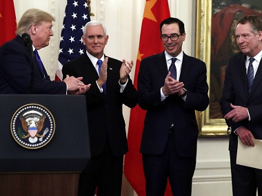 US signs trade deal with China; agreement will lead to 'more stable peace throughout the world', says Donald Trump US signs trade deal with China; agreement will lead to 'more stable peace throughout the world', says Donald Trump