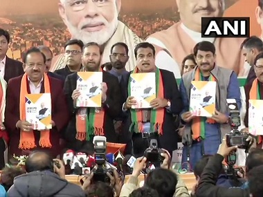 Delhi polls: BJP promises wheat flour at Rs 2 per kg and clean drinking water in manifesto; AAP calls document 'barbadi patra' Delhi polls: BJP promises wheat flour at Rs 2 per kg and clean drinking water in manifesto; AAP calls document 'barbadi patra'