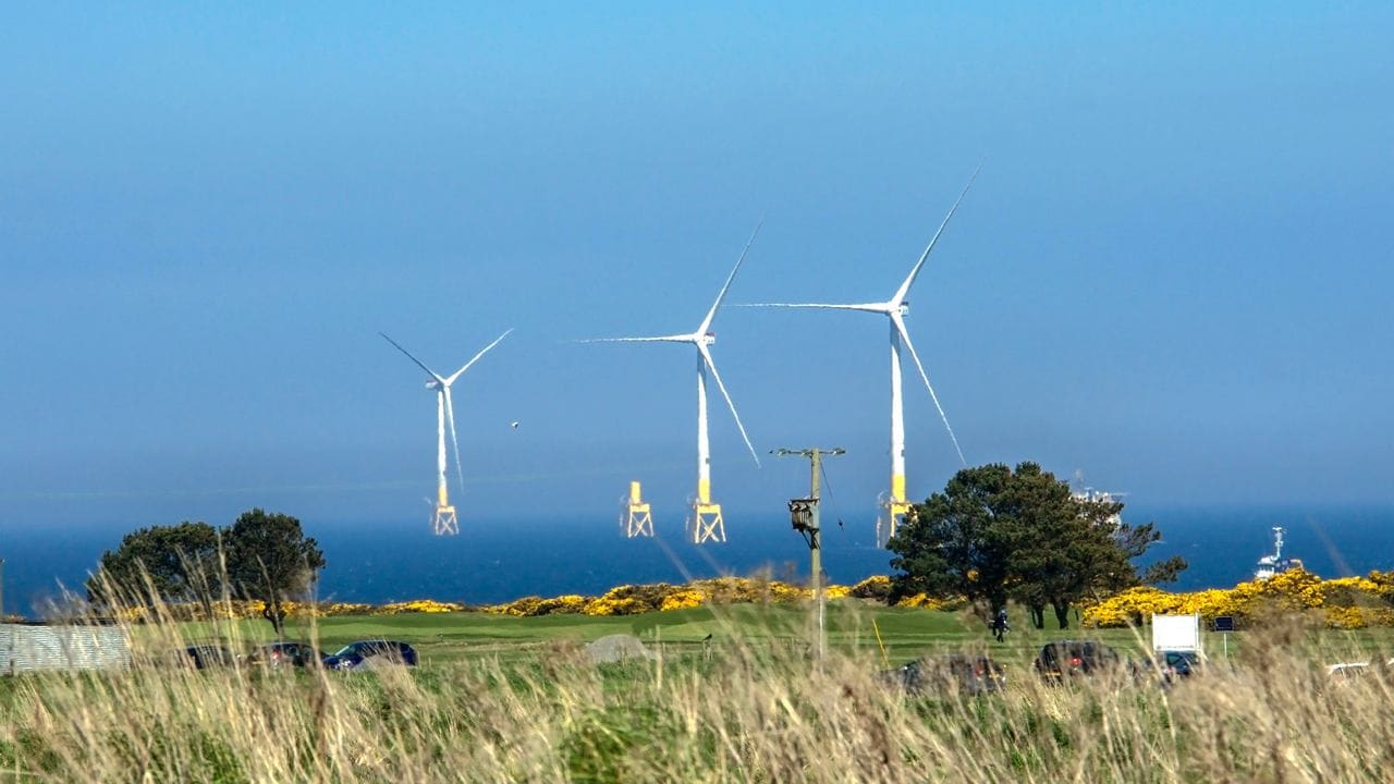 Scotland is at the forefront of offshore wind turbine technology. Image credit: Shutterstock