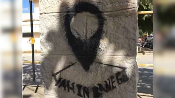 Uneasy calm in Bengaluru's Yelahanka after Srishti Institute students bore ire of locals, BJP MLA over Narendra Modi graffiti, dress code