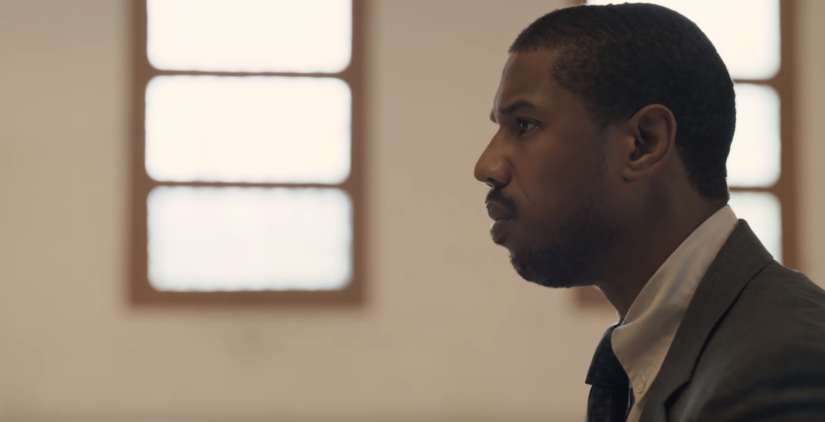 A still from Just Mercy. Image from YouTube