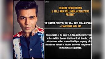Karan Johar announces Dharma Productions' next film, on Indian spymaster and R&AW founder RN Kao