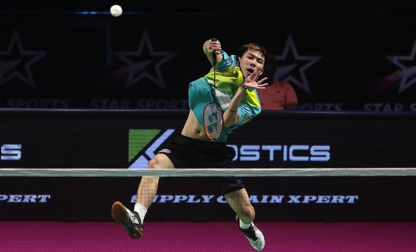 Lee Cheuk Yiu of North Eastern Warriors, during his match against Parupalli Kashyap of Mumbai Rockets.